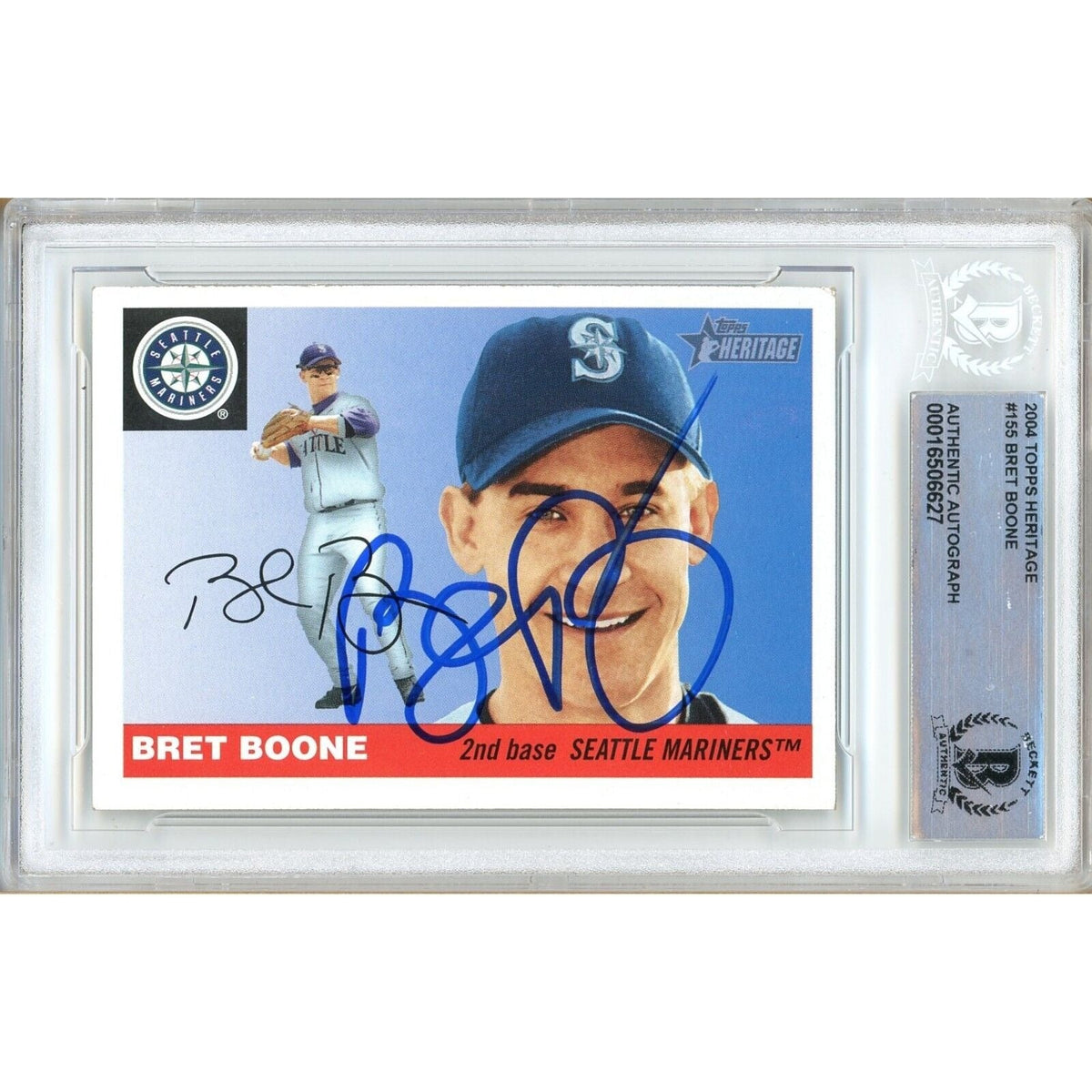 Bret Boone Seattle Mariners Autographed Trading Card Beckett BAS