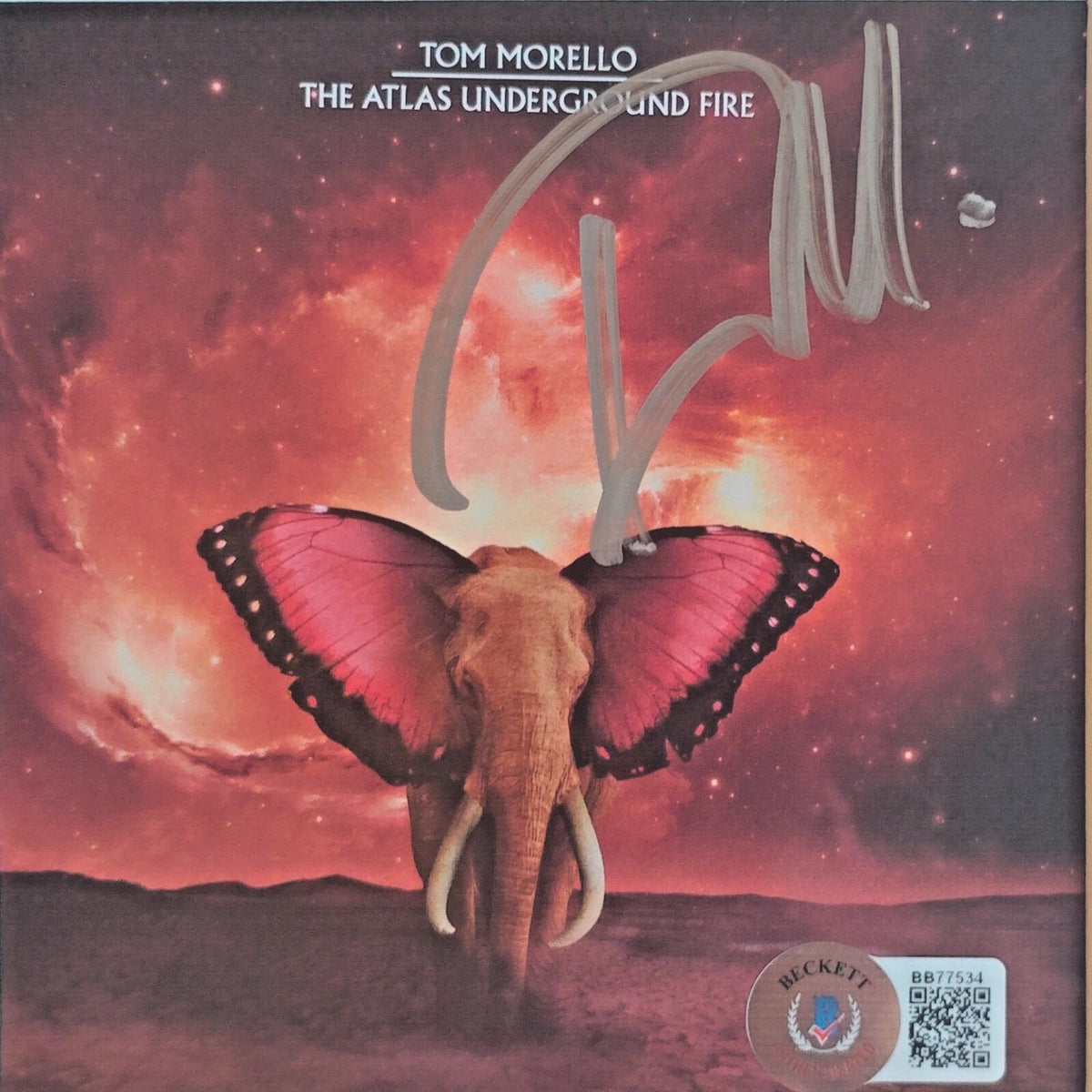 Tom Morello Signed The Atlas Trading Card Beckett BAS
