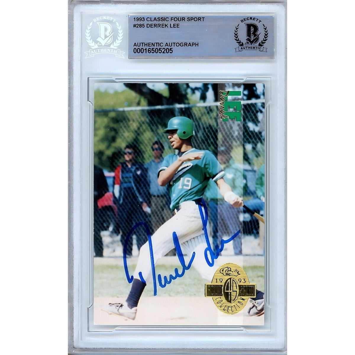 Derrek Lee Autographed Trading Card Beckett BAS