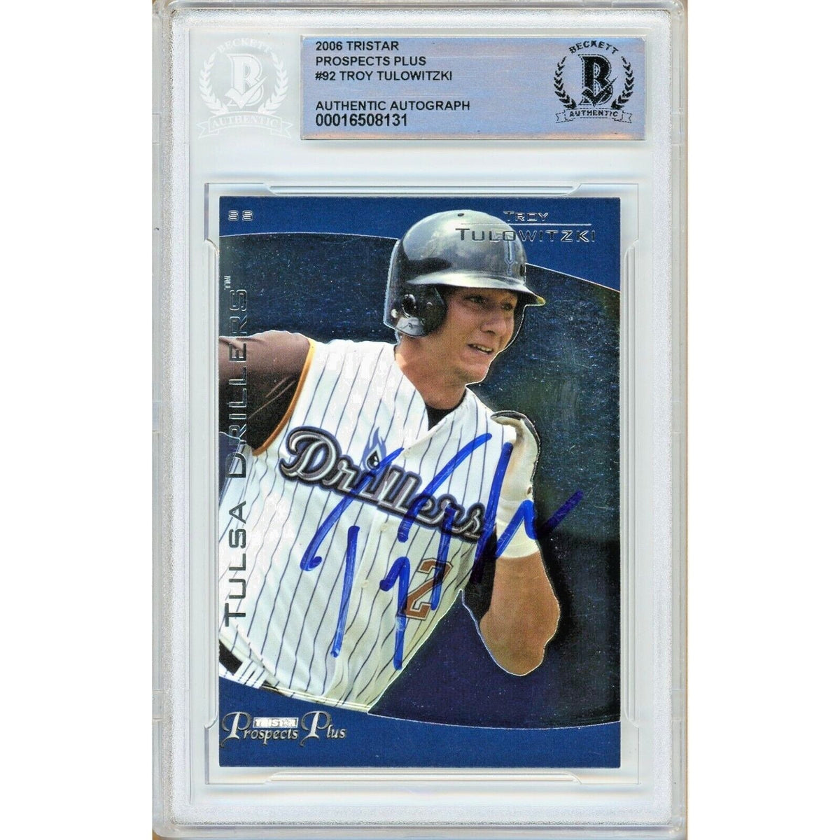 Troy Tulowitzki Colorado Rockies Signed Autographed Trading Card Beckett BAS