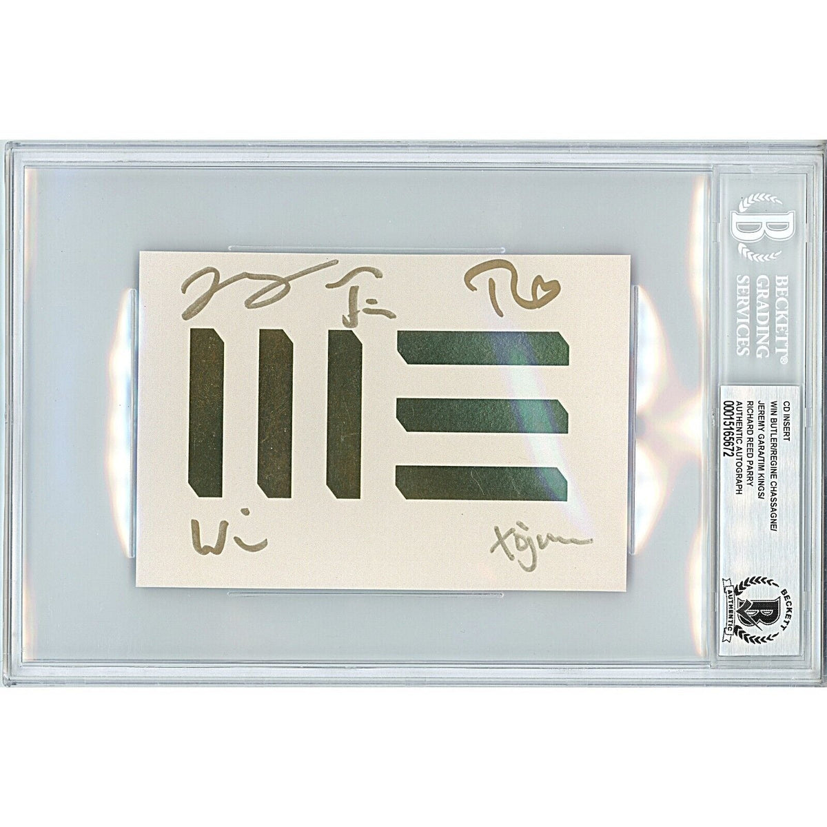 Arcade Fire Band Autographed Cd Beckett BAS