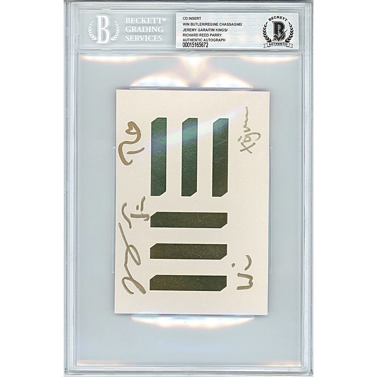 Arcade Fire Band Autographed Signed Cd Beckett BAS