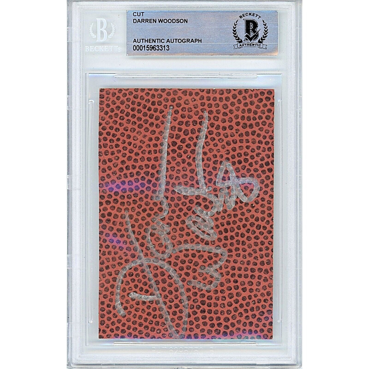 Darren Woodson Dallas Cowboys Autographed Signed Cut Signature Beckett BAS
