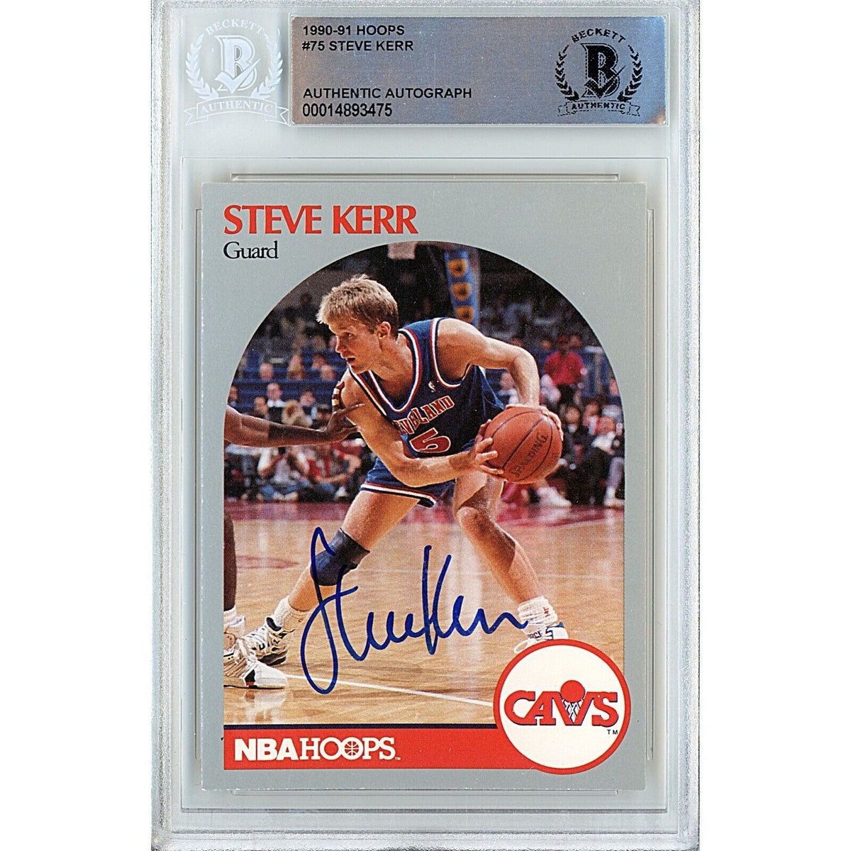 Steve Kerr Cleveland Cavaliers Signed Autographed Trading Card Beckett BAS