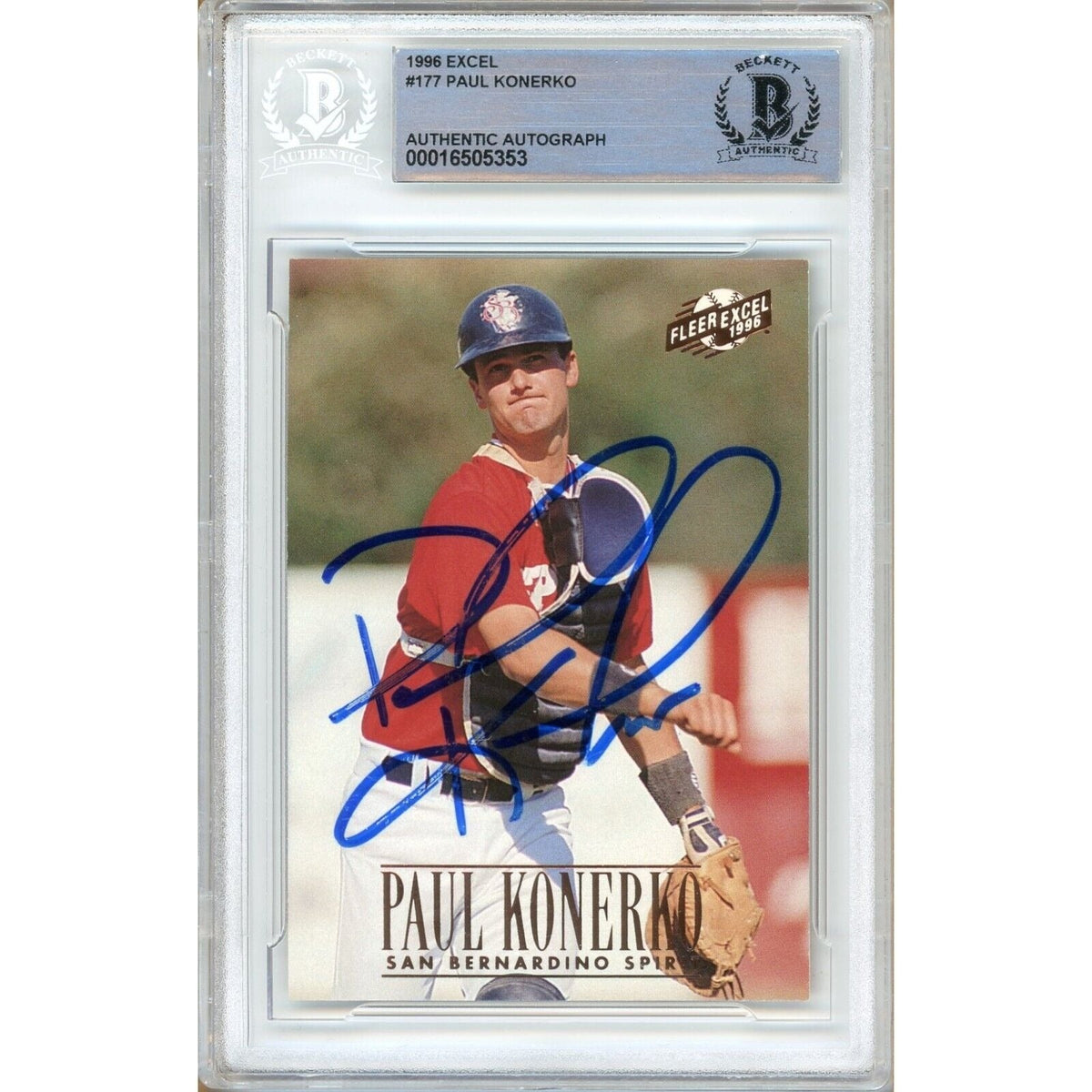 Paul Konerko Los Angeles Dodgers Autographed Trading Card Beckett BAS