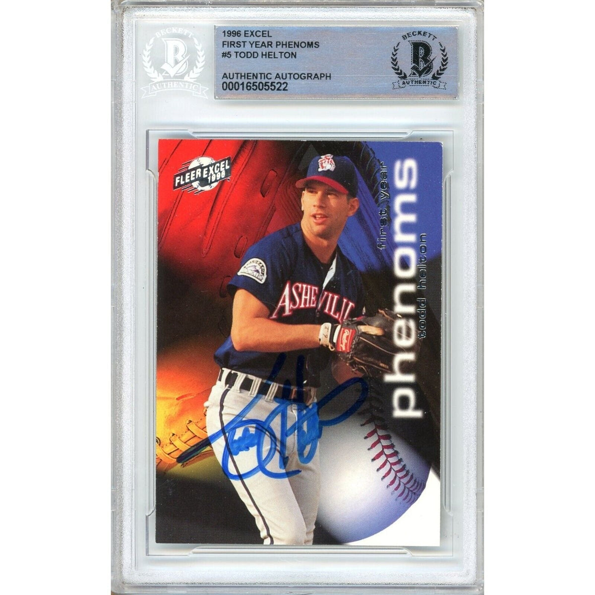 Todd Helton Colorado Rockies Signed Autographed Trading Card Beckett BAS
