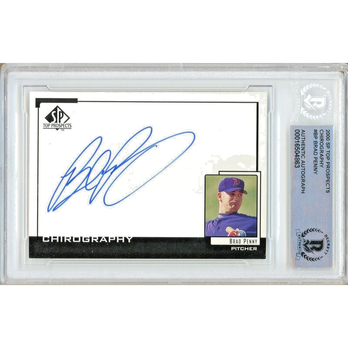 Brad Penny Top Prospects Chirography Autographed Trading Card Beckett BAS