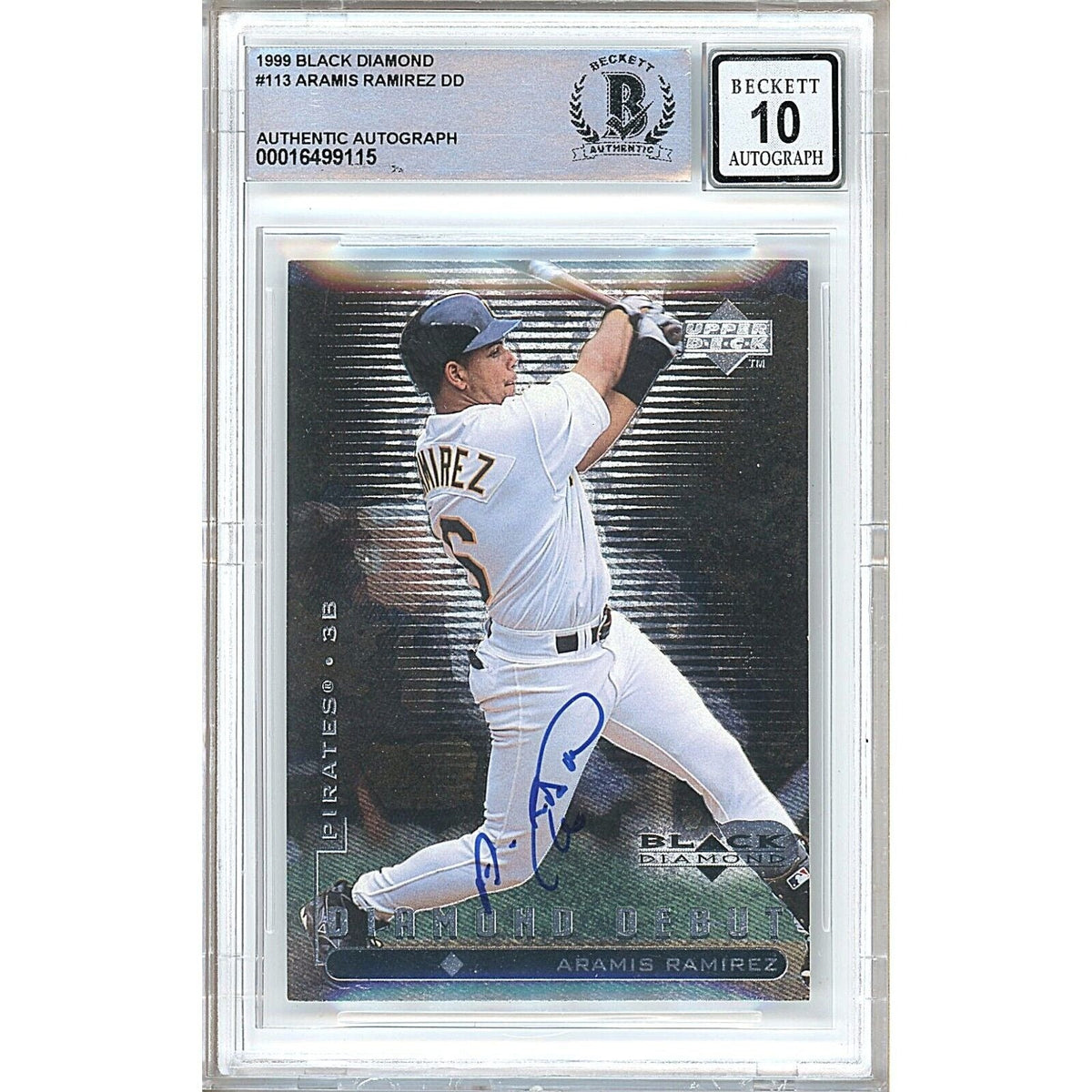 Aramis Ramirez Upper Deck Black Diamond Autographed Trading Card Beckett BGS