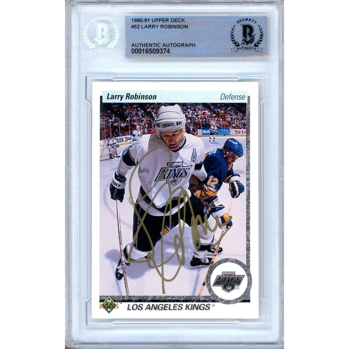 Larry Robinson Upper Deck Autographed Trading Card Beckett BAS