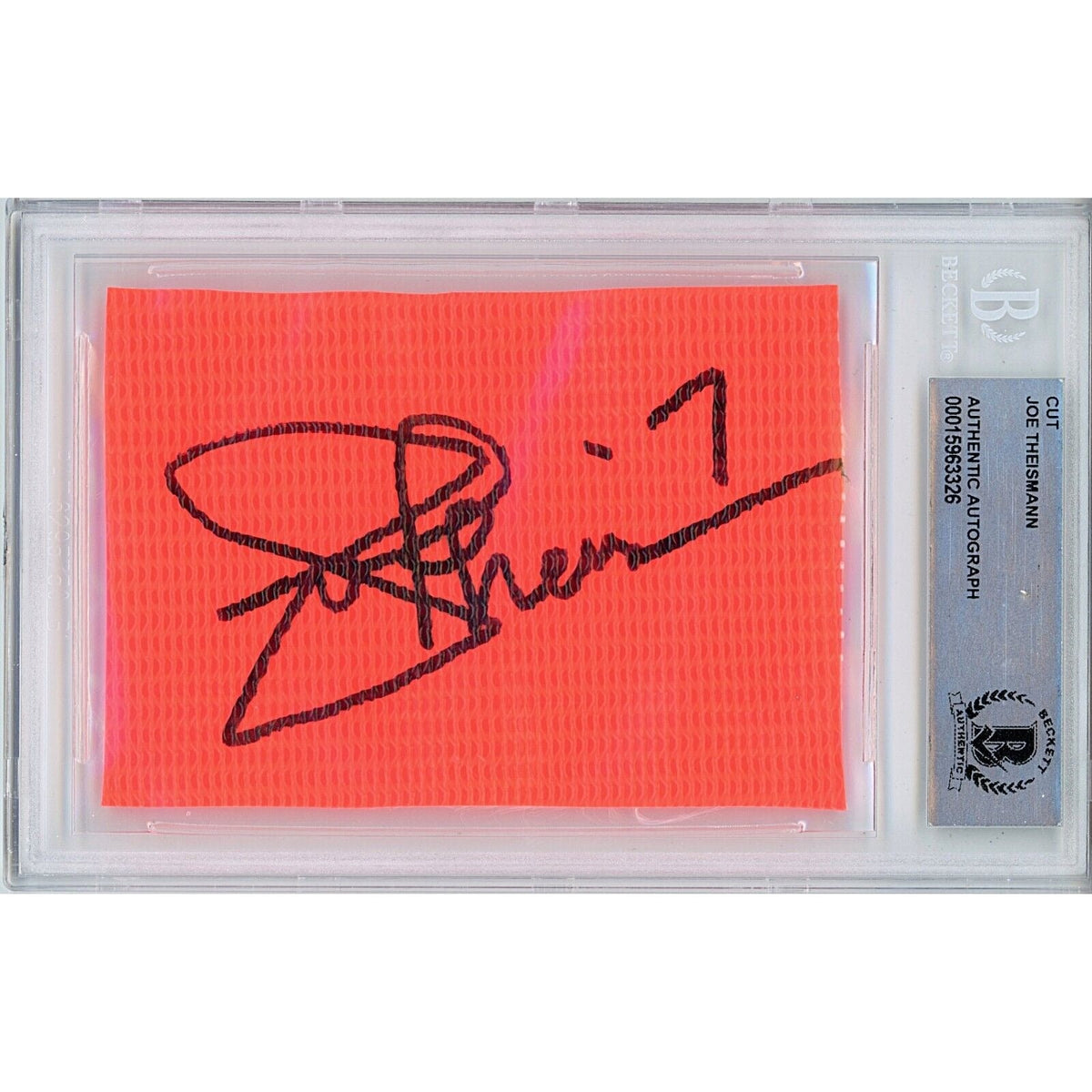 Joe Theismann Washington Commanders Autographed Trading Card Beckett BAS