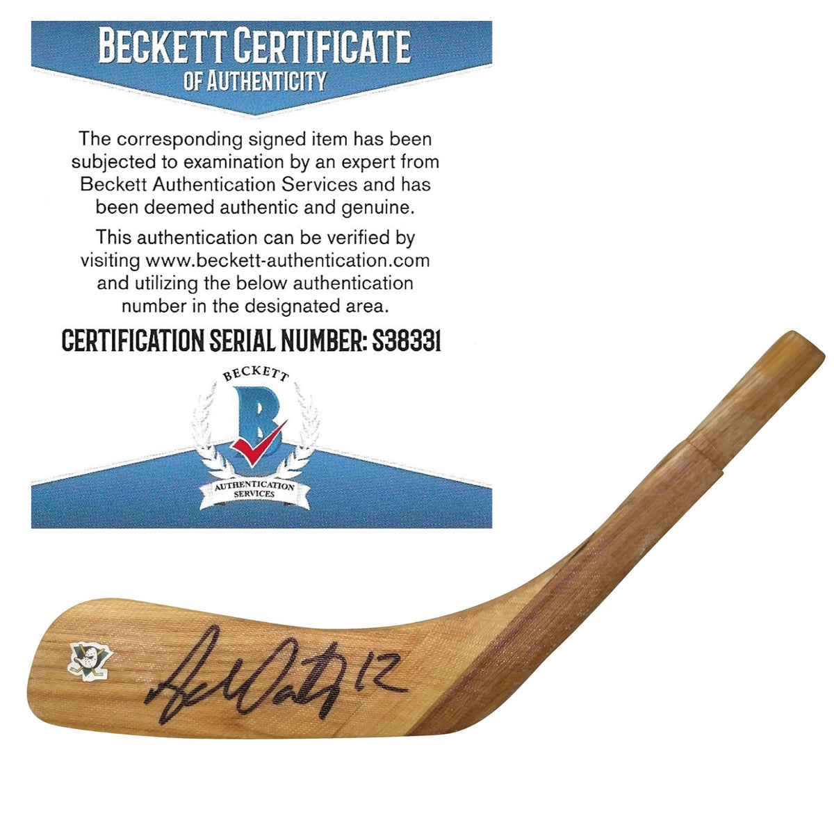 Adam Oates Autographed Anaheim Ducks Photo Beckett BAS