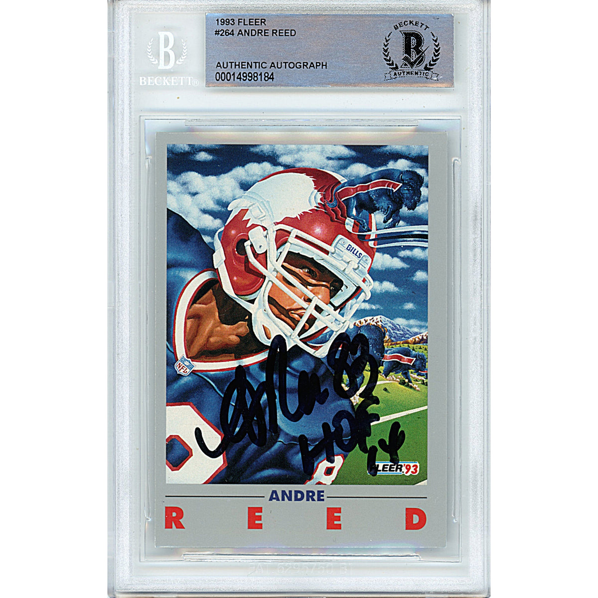 Andre Reed Buffalo Bills Autographed Trading Card Beckett BGS