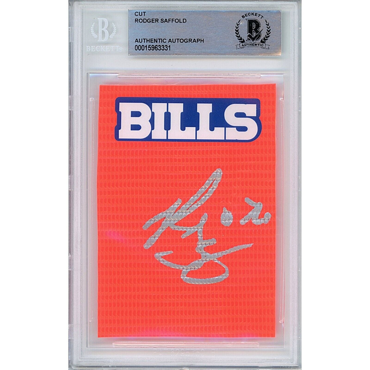 Rodger Saffold Buffalo Bills Autographed Trading Card Beckett BAS