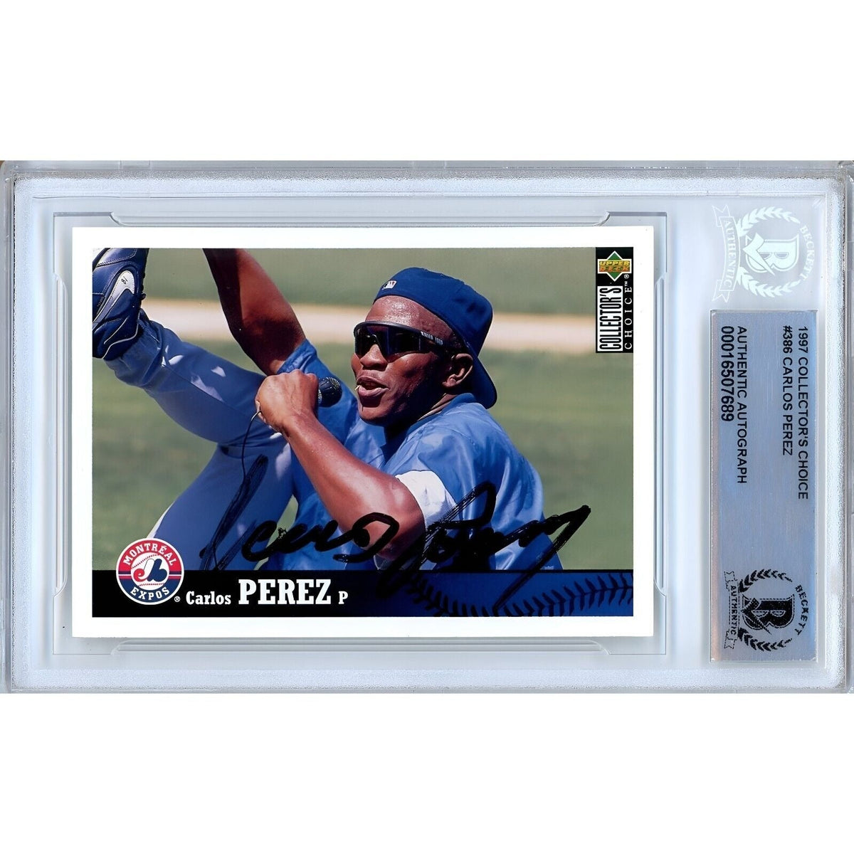 Carlos Perez Collectors Choice Autographed Trading Card Beckett BAS