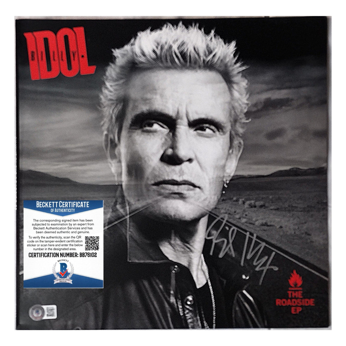 Billy Idol Autographed Roadside Signed Vinyl Beckett BAS