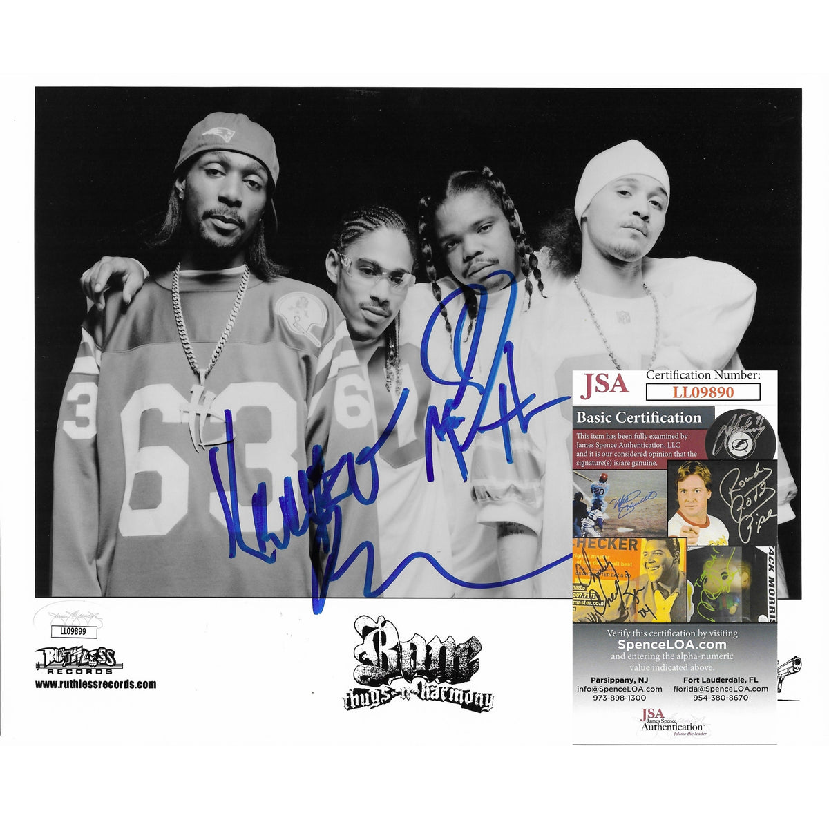 Bone Thugs Autographed Photo JSA