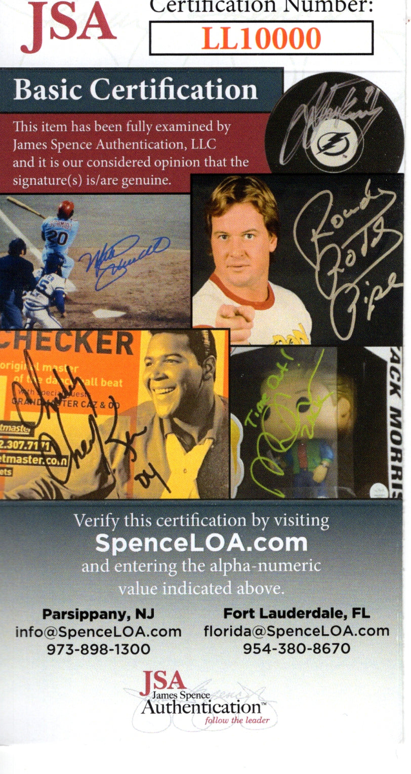 Brock Lesnar Autographed Steel Folding Signed Photo JSA