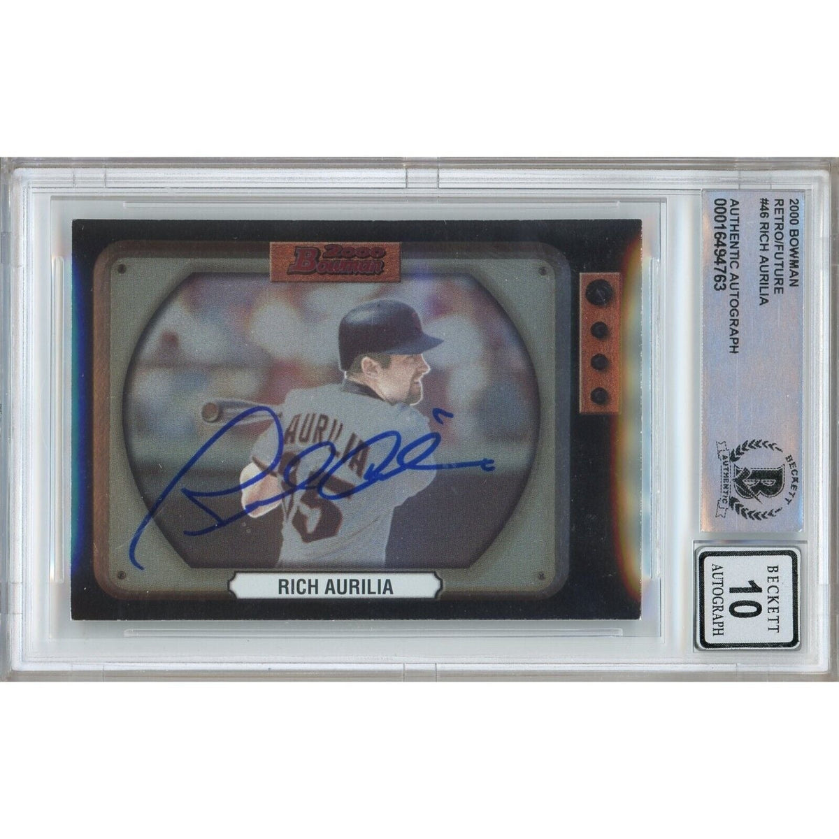 Rich Aurilia San Francisco Giants Autographed Trading Card Beckett BGS