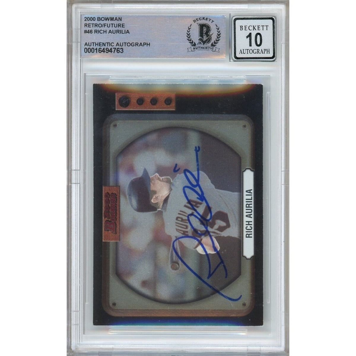 Rich Aurilia San Francisco Giants Signed Trading Card Beckett BGS