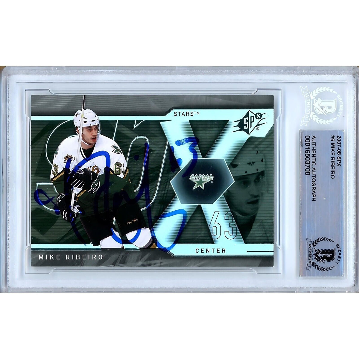Mike Ribeiro Dallas Stars Signed Autographed Trading Card Beckett BAS
