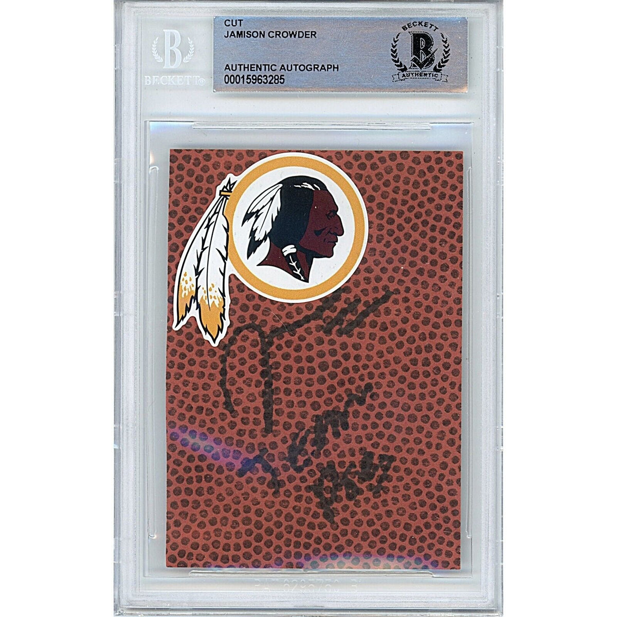 Jamison Crowder Washington Commanders Autographed Football Beckett BAS