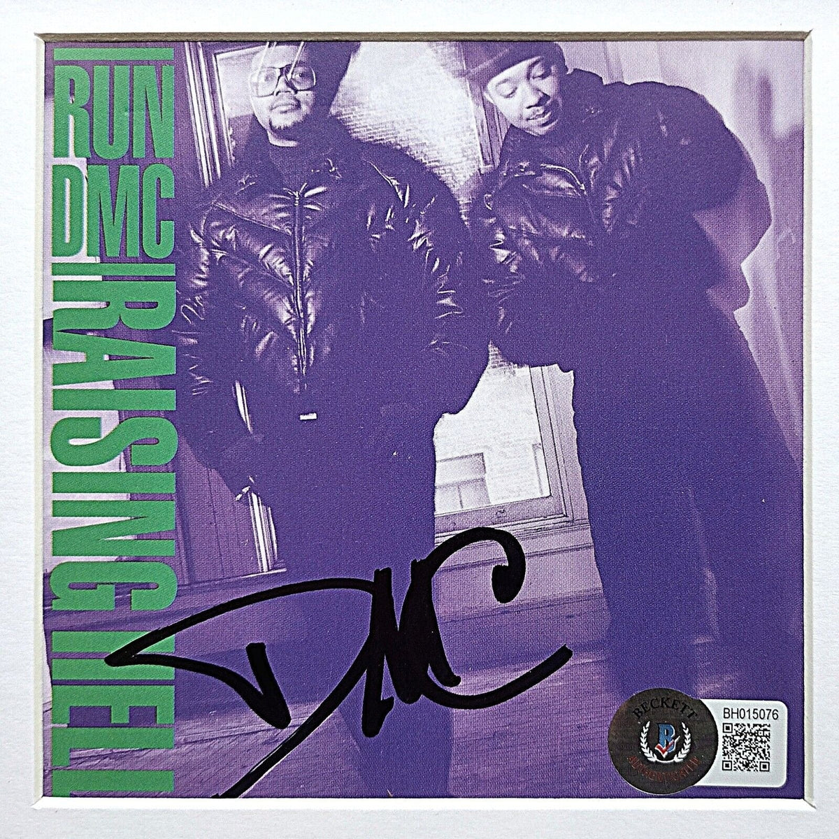 Run Autograph Raising Hell Signed Cd Beckett BAS