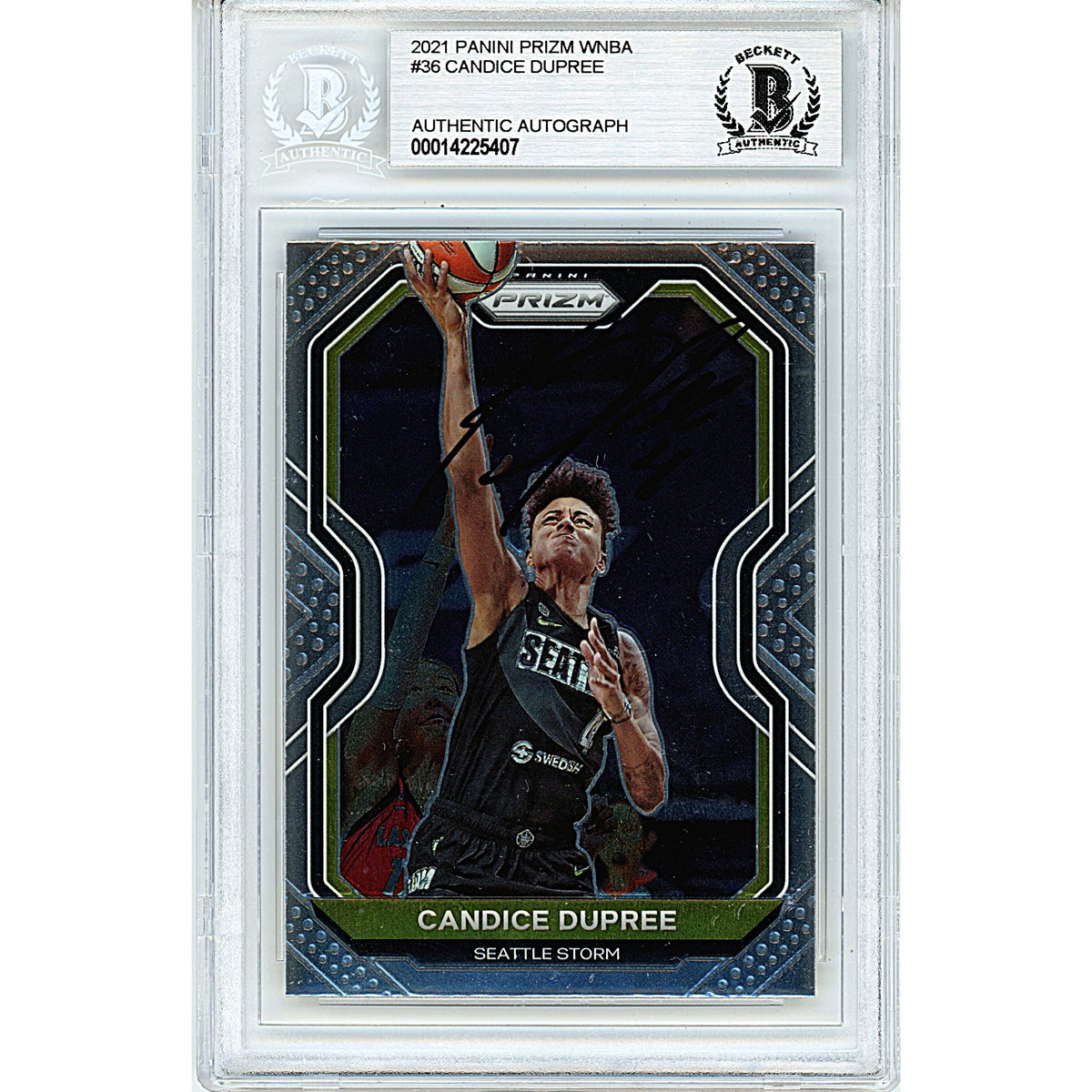 Candice Dupree Panini Prizm Autographed Trading Card Beckett BGS
