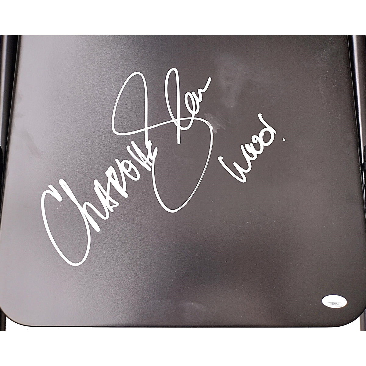 Charlotte Flair Autographed Microphone Photo JSA