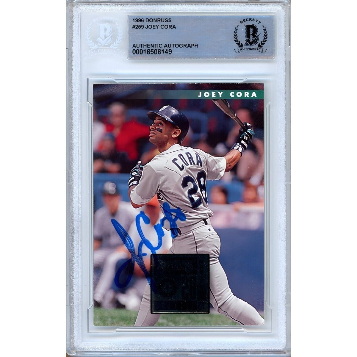 Joey Cora Seattle Mariners Autographed Trading Card Beckett BAS