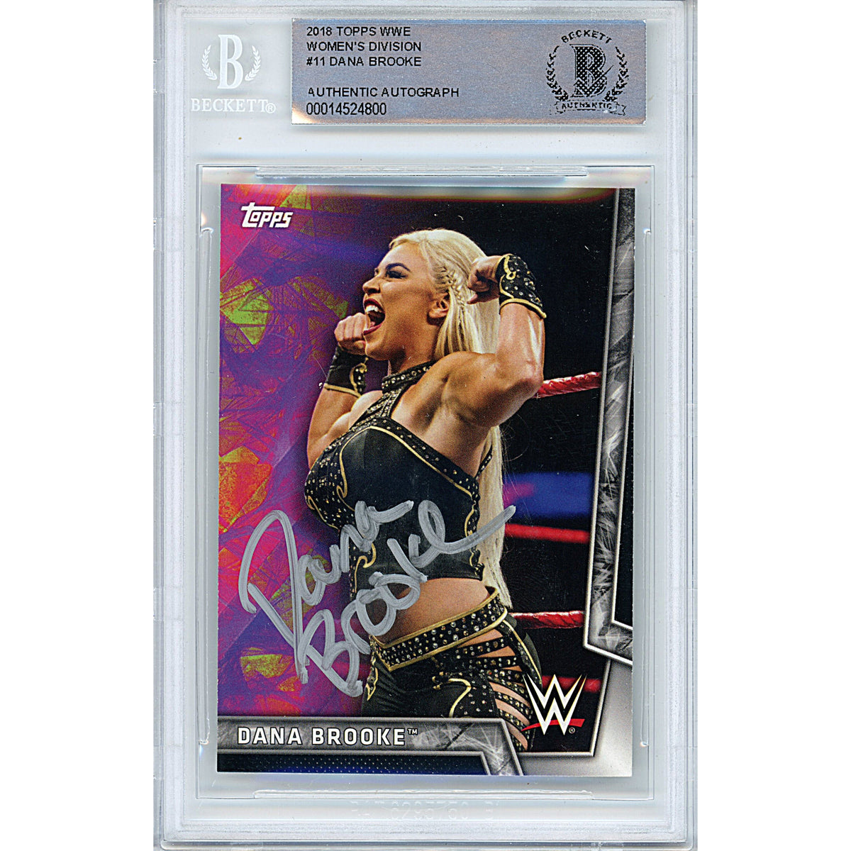 Dana Brooke Womens Division Autographed Trading Card Beckett BAS