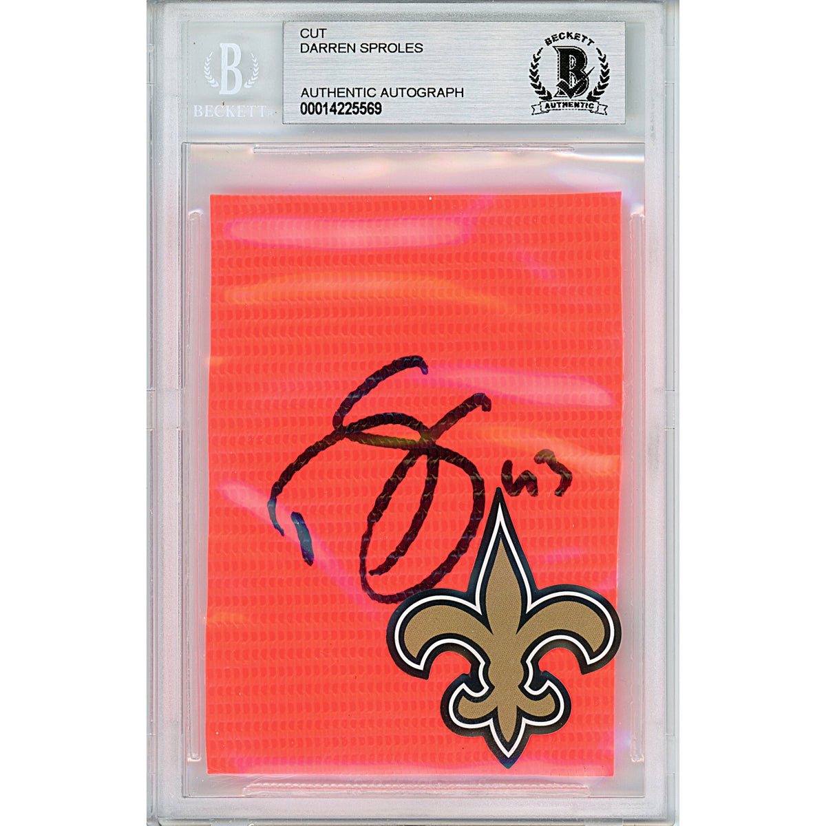 Darren Sproles New Orleans Saints Autographed Trading Card Beckett BAS