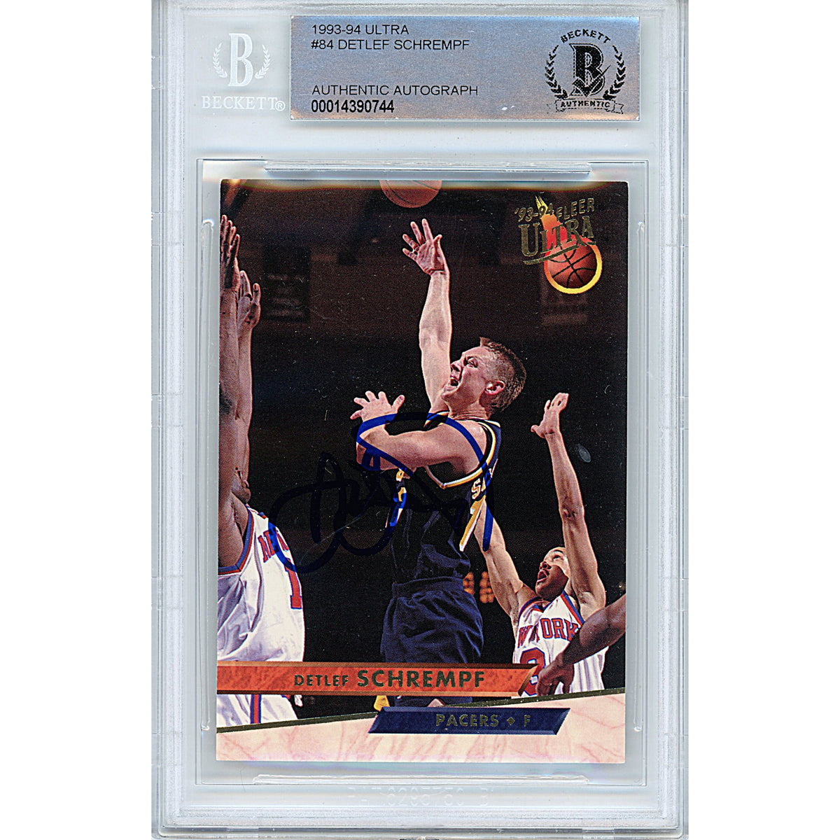 Detlef Schrempf Fleer Ultra Autographed Trading Card Beckett BAS