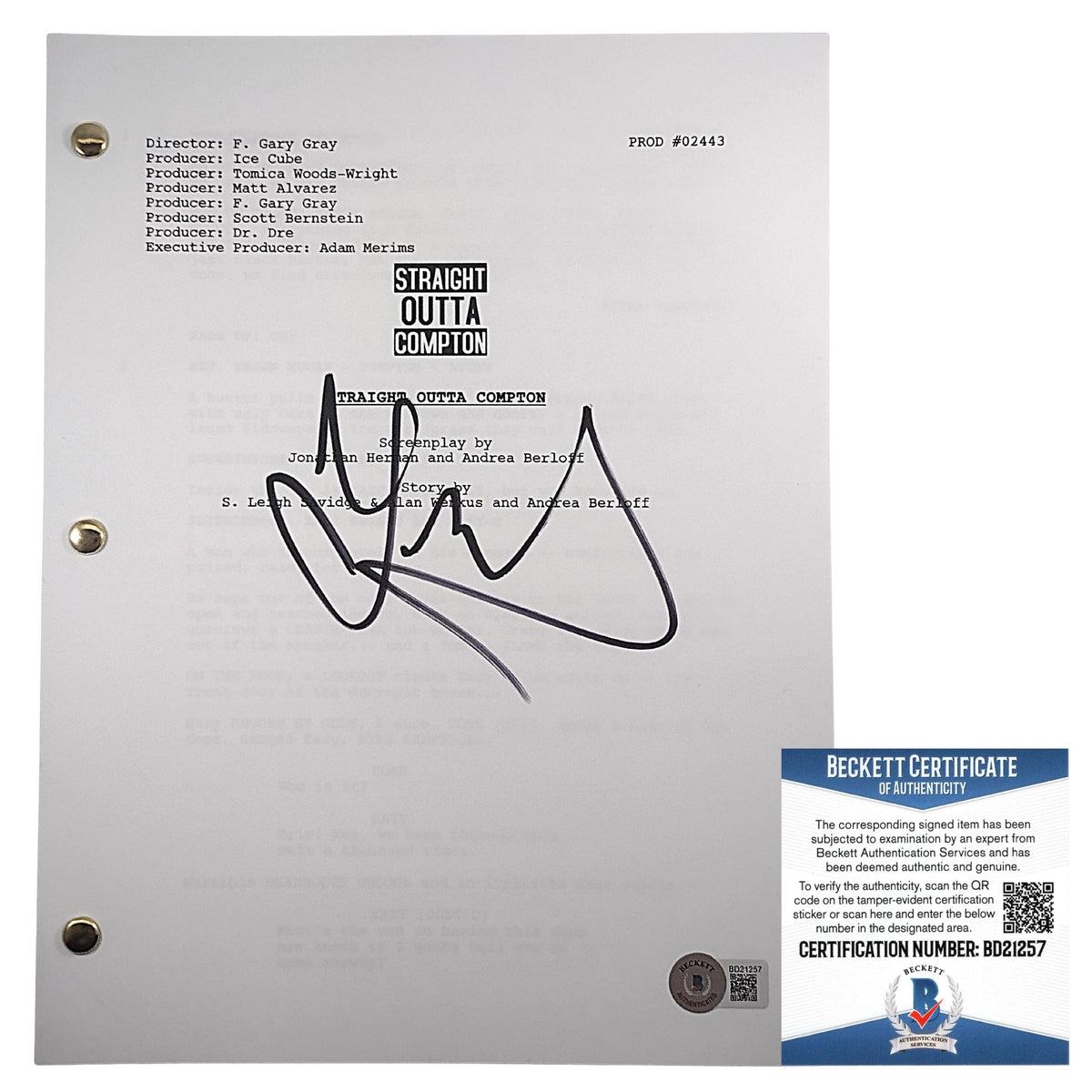 Dj Yella Autographed Photo Beckett BAS