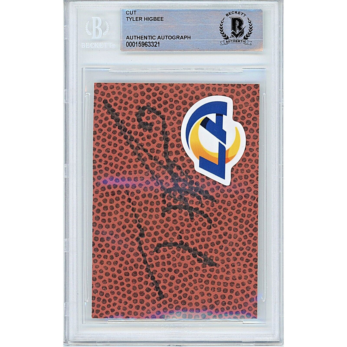 Tyler Higbee Los Angeles Rams Signed Cut Signature Beckett BAS