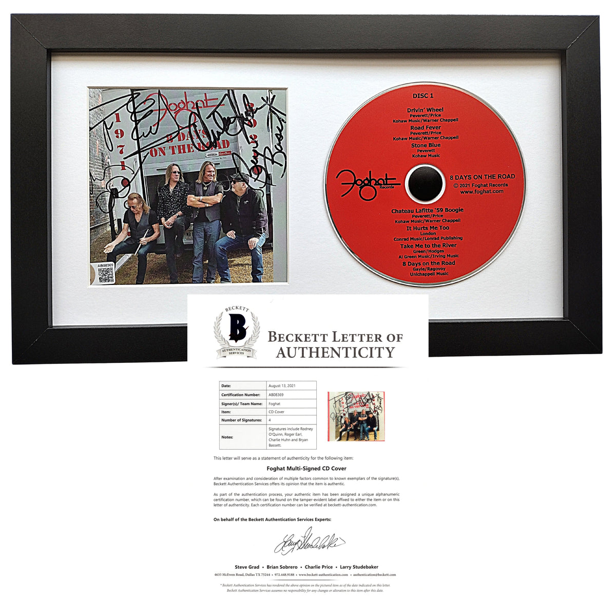 Foghat Band Autographed Signed Photo Beckett BAS