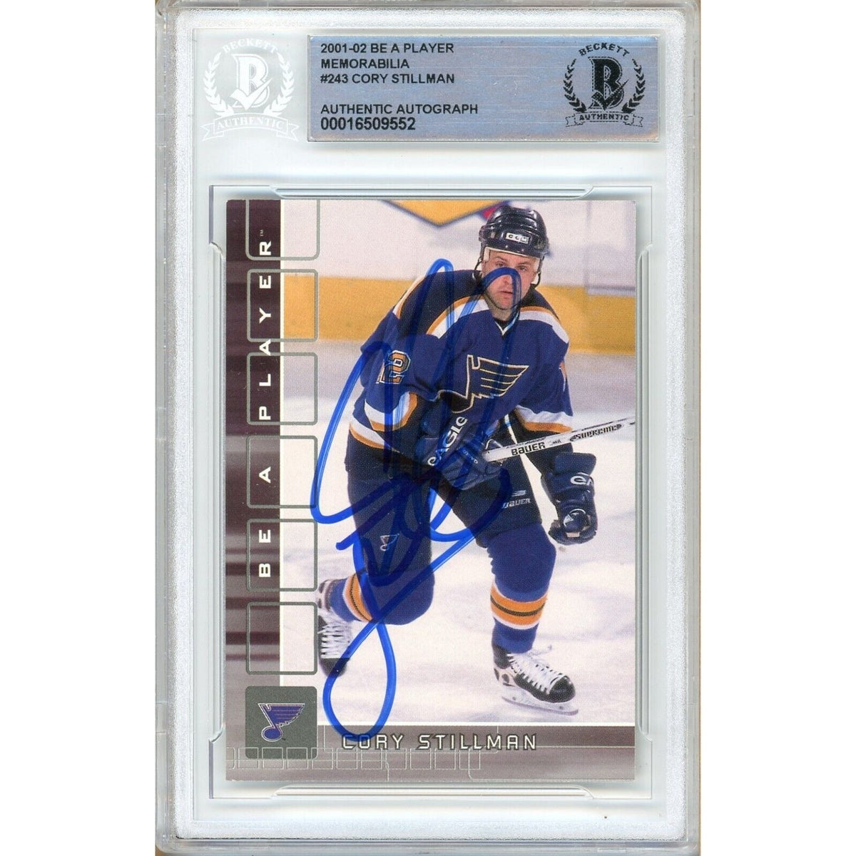 Cory Stillman Player Memorabilia Autographed Trading Card Beckett BAS