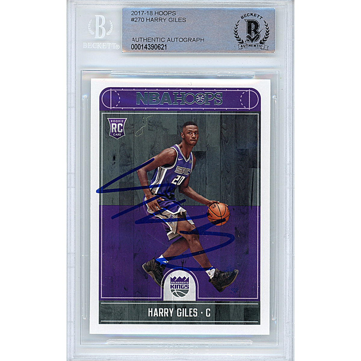 Harry Giles Sacramento Kings Autographed Trading Card Beckett BGS