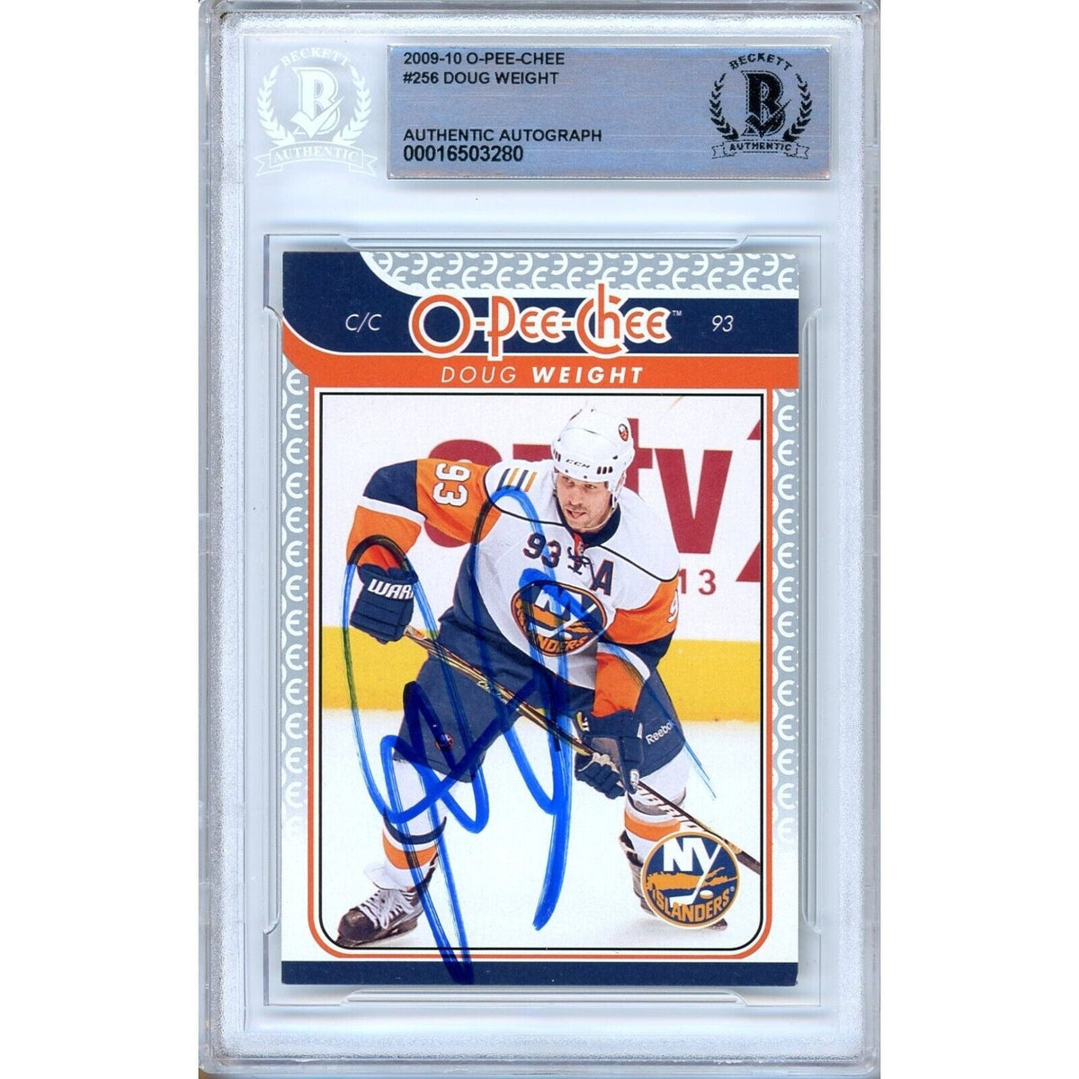 Doug Weight New York Islanders Autographed Trading Card Beckett BAS