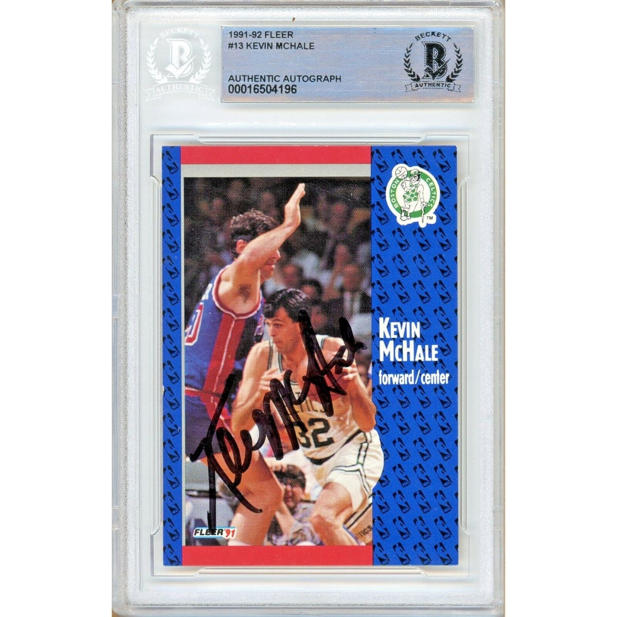 Kevin Mchale Boston Celtics Autographed Trading Card Beckett BAS