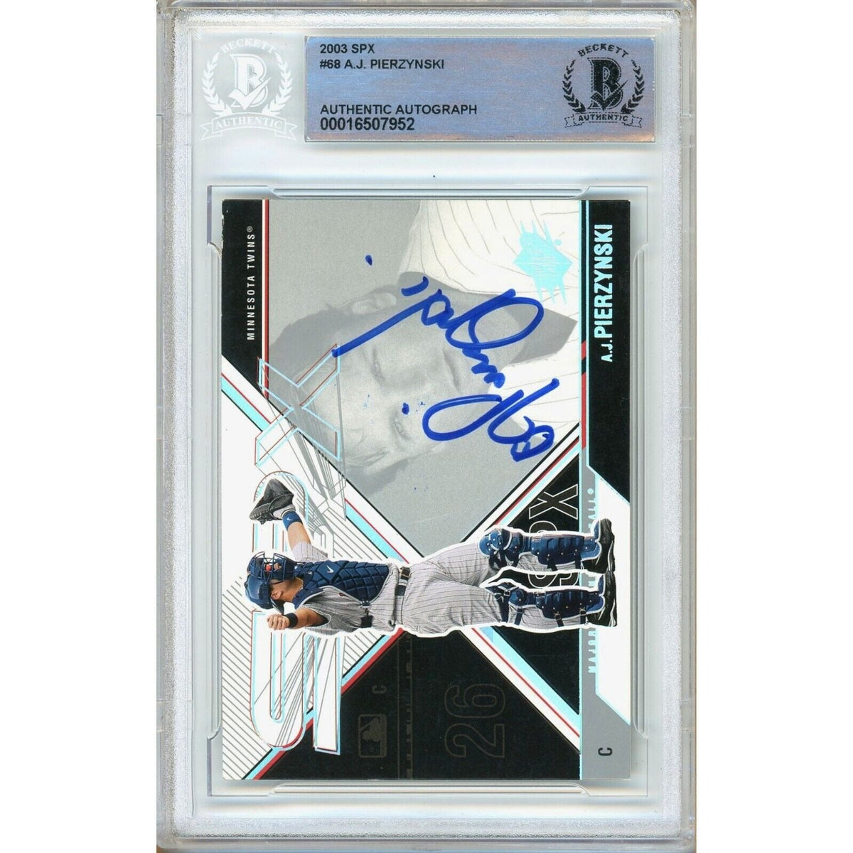 Aj Pierzynski Upper Deck Signed Trading Card Beckett BAS