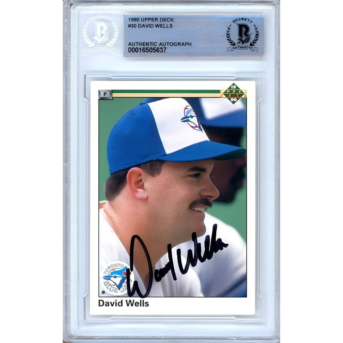 David Wells Upper Deck Autographed Trading Card Beckett BAS