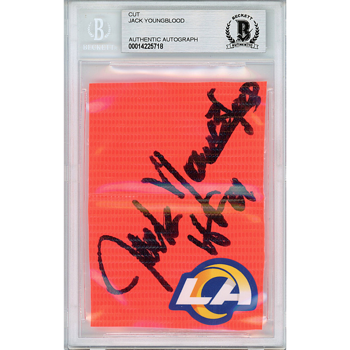 Jack Youngblood Autographed Los Angeles Cut Signature Beckett BGS