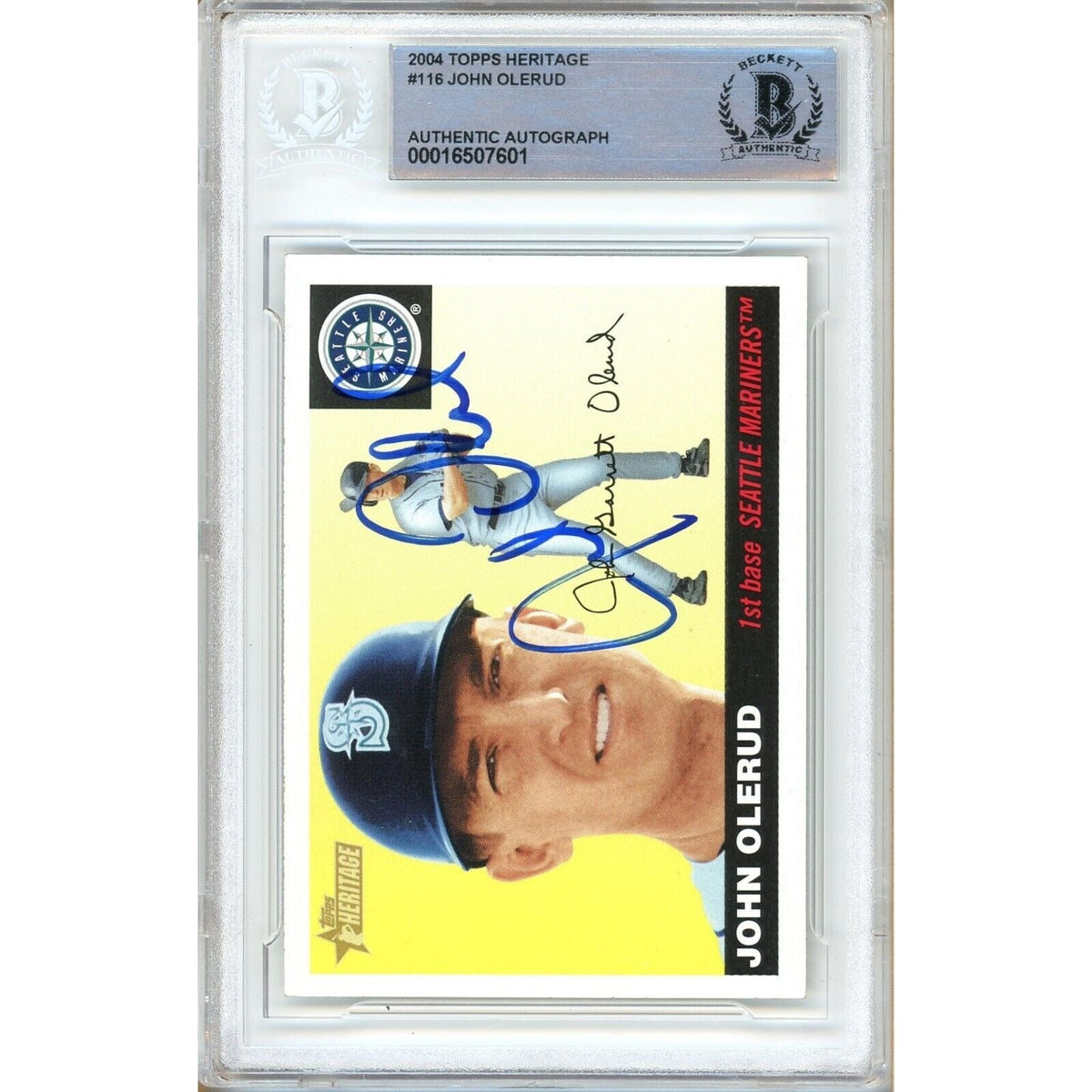 John Olerud Seattle Mariners Autographed Signed Trading Card Beckett BAS