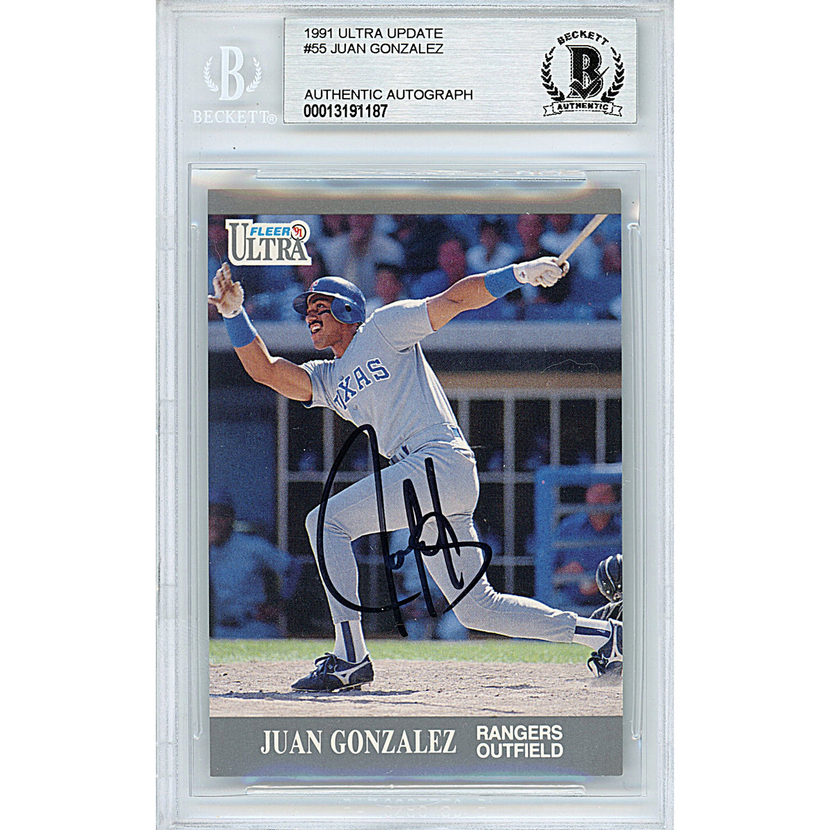 Juan Gonzalez Fleer Ultra Autographed Trading Card Beckett BGS
