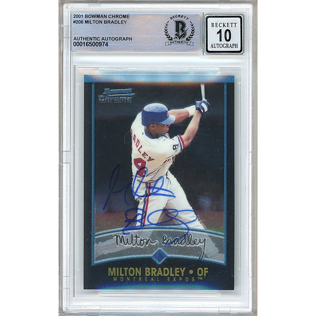 Milton Bradley Montreal Expos Signed Autographed Trading Card Beckett BGS