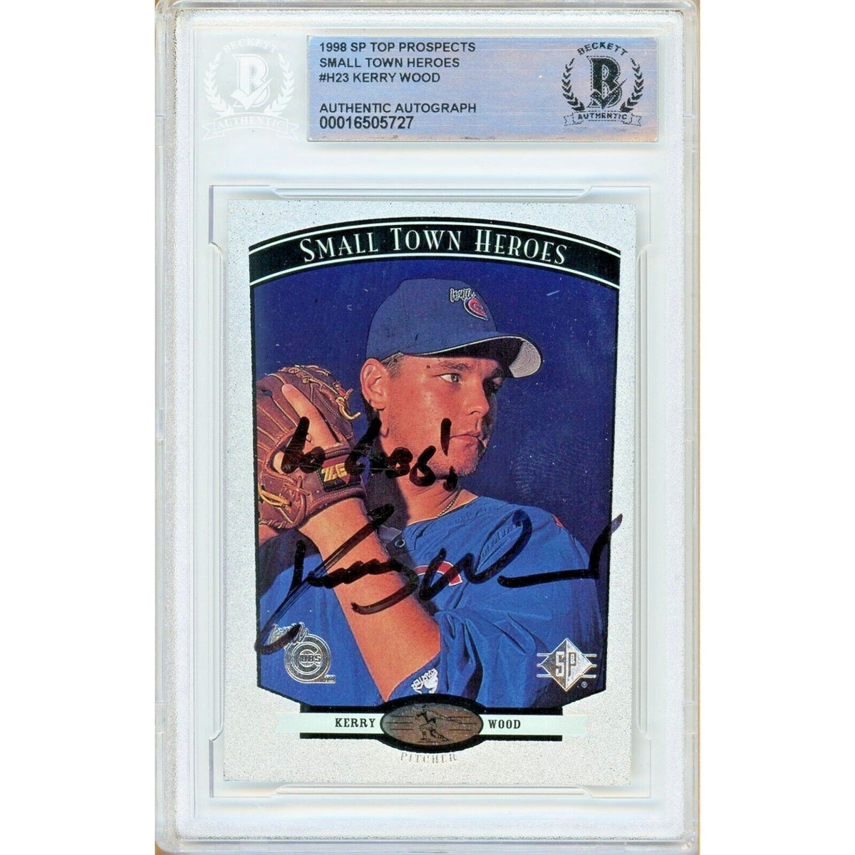 Kerry Wood Upper Deck Autographed Trading Card Beckett BAS