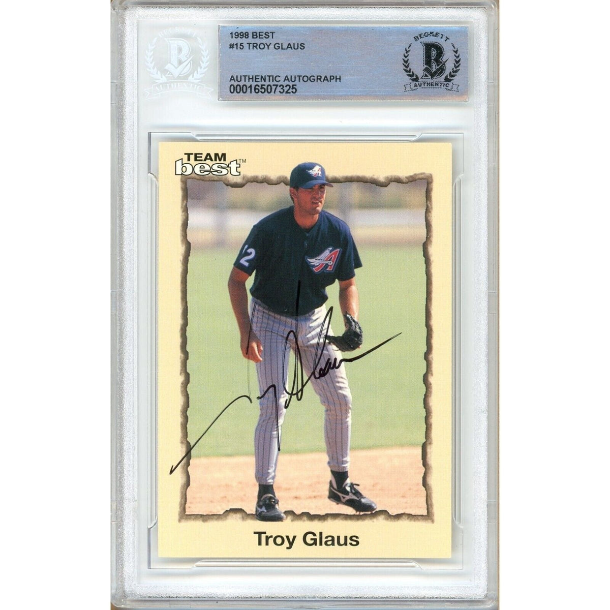 Troy Glaus Autographed Trading Card Beckett BAS