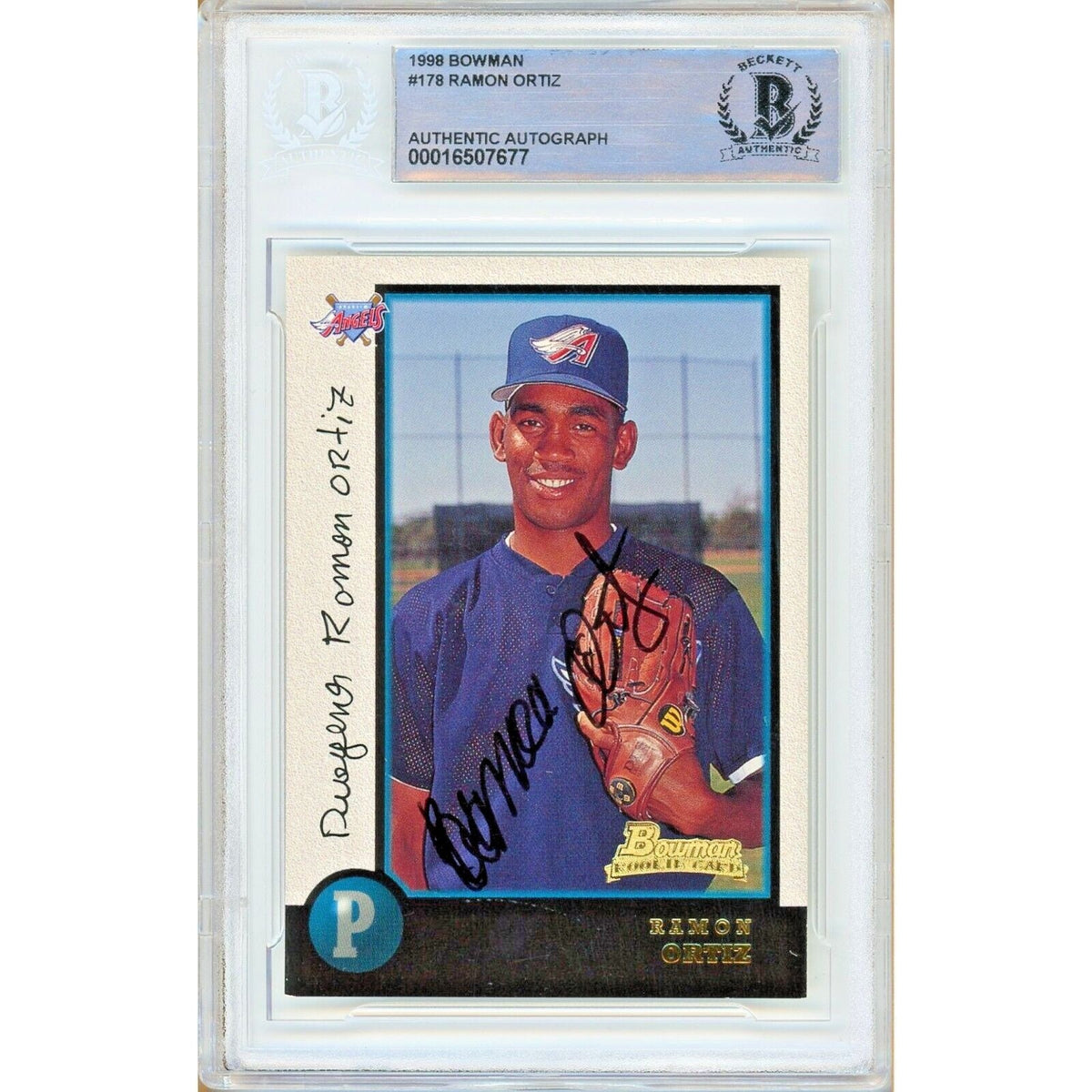 Ramon Ortiz Autographed Trading Card Beckett BAS