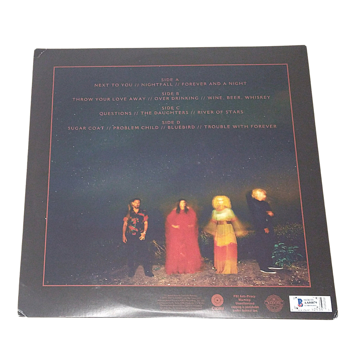 Little Big Town Band Autographed Auto Vinyl Beckett BAS