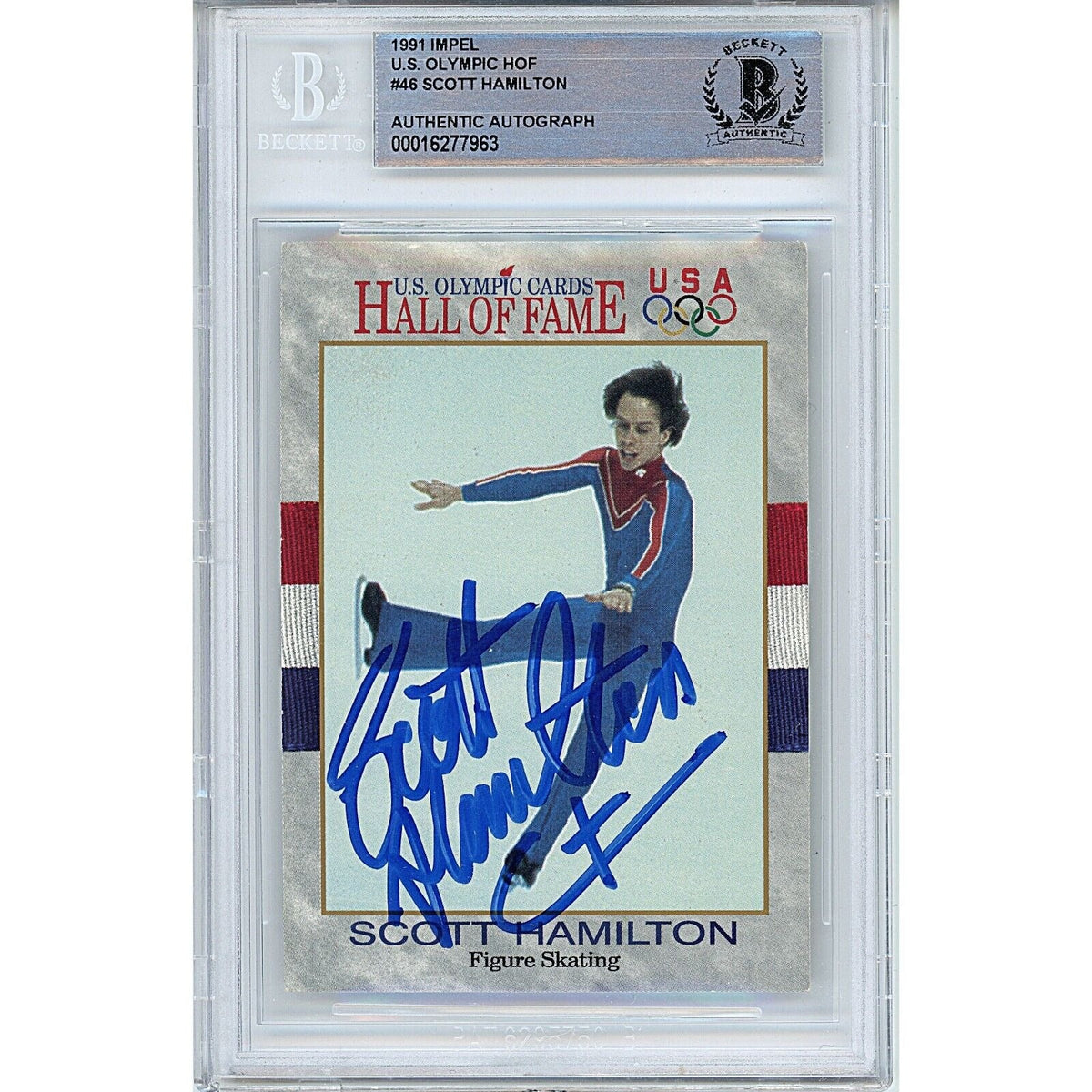 Scott Hamilton Team Autographed Trading Card Beckett BAS